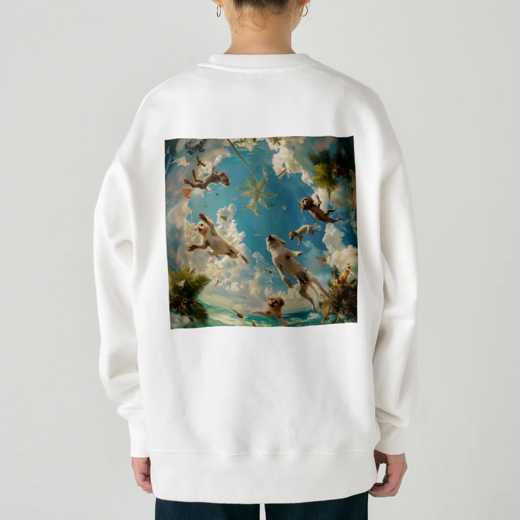 AQUAMETAVERSEのワンちゃんたちのパラダイス アメジスト 2846 Heavyweight Crew Neck Sweatshirt