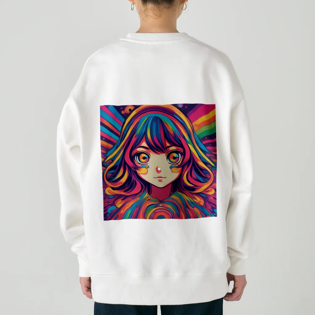 NonsenseCatのサイケ少女 Heavyweight Crew Neck Sweatshirt