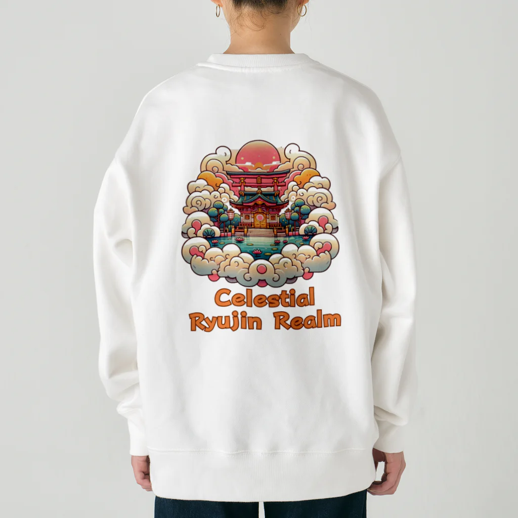 大江戸花火祭りのCelestial Ryujin Realm～天上の龍神領域5 Heavyweight Crew Neck Sweatshirt