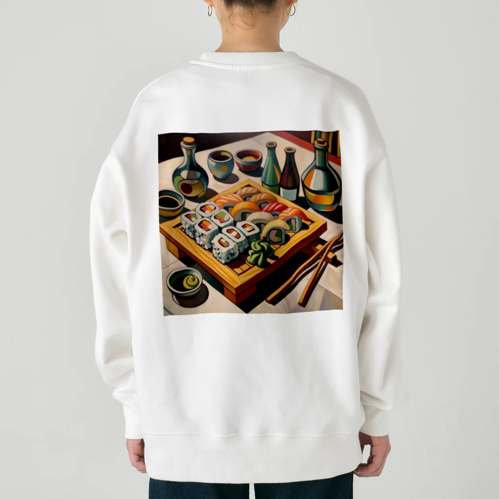 happiness_shopの江戸前の寿司をピカソ風にアレンジ Heavyweight Crew Neck Sweatshirt