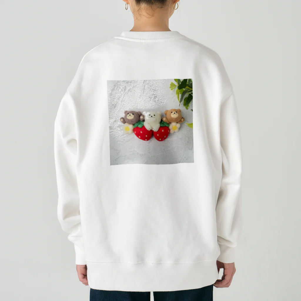 kumamia（くまみあ）のくまの３兄弟（2024いちごver.） Heavyweight Crew Neck Sweatshirt