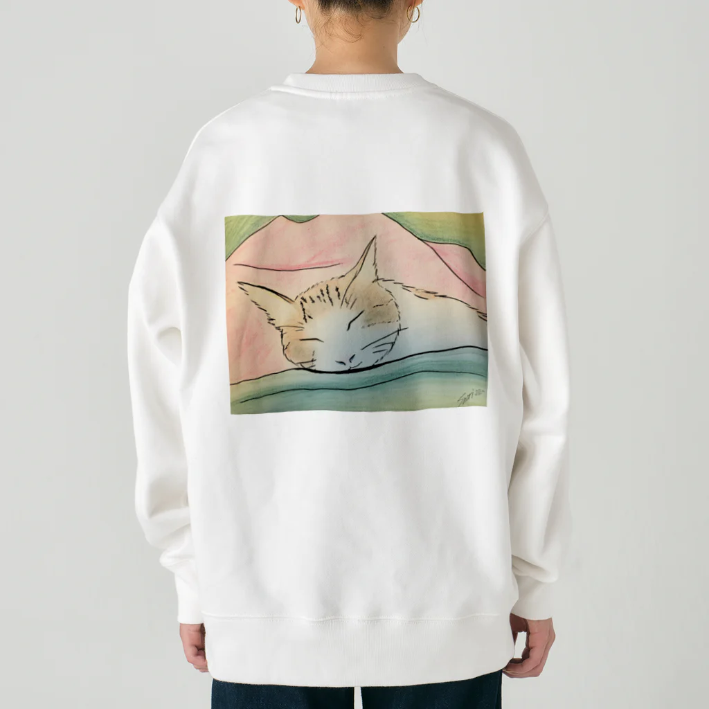 ハンドメイドSaoriのねこ♡寝子 Heavyweight Crew Neck Sweatshirt