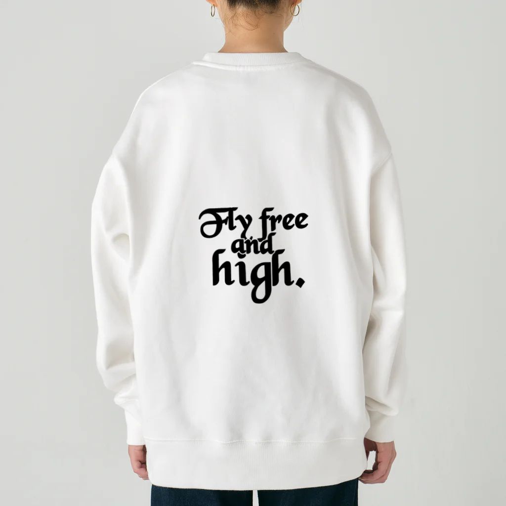 TaDan_StoreのFly free and high.【背面】 Heavyweight Crew Neck Sweatshirt