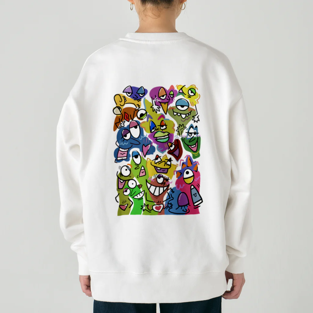 Colorful fam Earthのガチャキャラ　両面プリント Heavyweight Crew Neck Sweatshirt