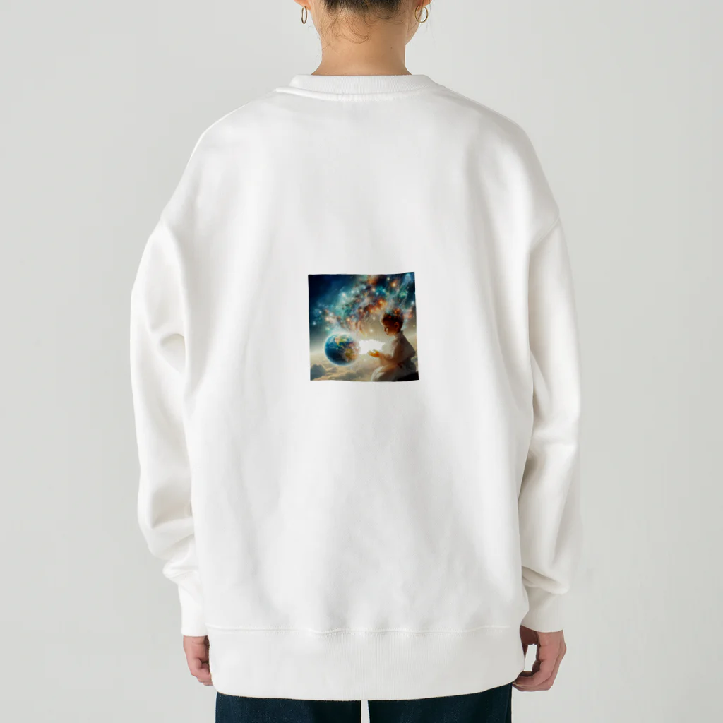 太陽の手の地球への愛 Heavyweight Crew Neck Sweatshirt