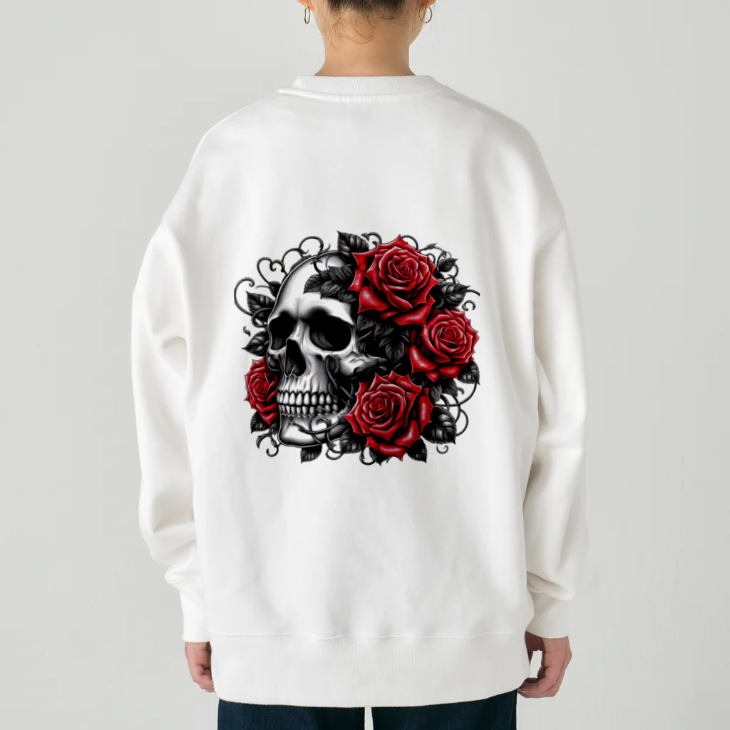 heart-sの薔薇と髑髏 Heavyweight Crew Neck Sweatshirt