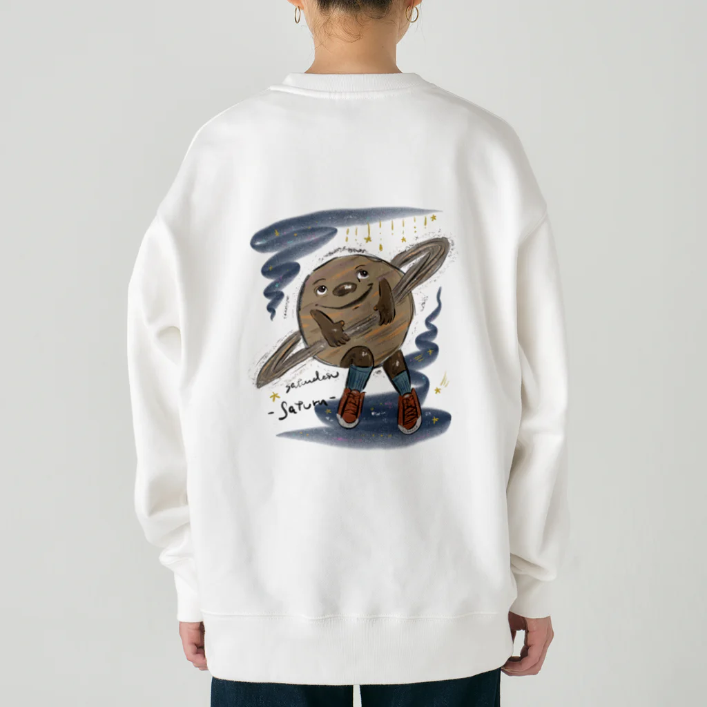 さとうです(イラスト)の土星さん Heavyweight Crew Neck Sweatshirt