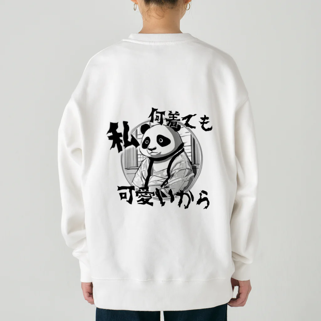 Lucky🍀の可愛さを全面に出すパンダ🐼 Heavyweight Crew Neck Sweatshirt