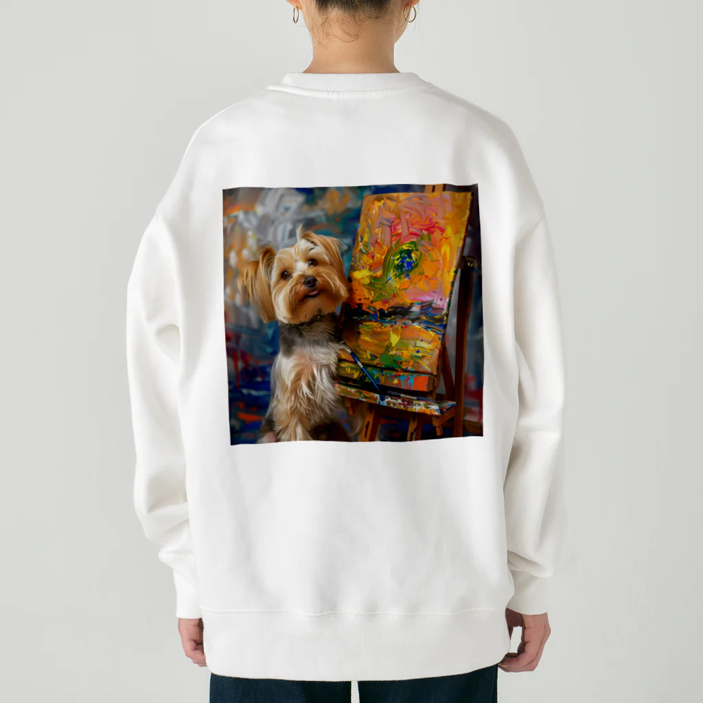 AQUAMETAVERSEの犬のぼくが画家だよ何か？ アメジスト 2046 Heavyweight Crew Neck Sweatshirt