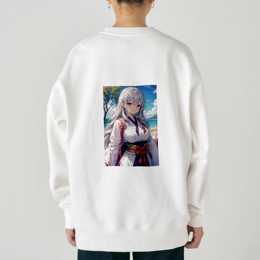 巫女スタぐらむの母性溢れる巫女 Heavyweight Crew Neck Sweatshirt