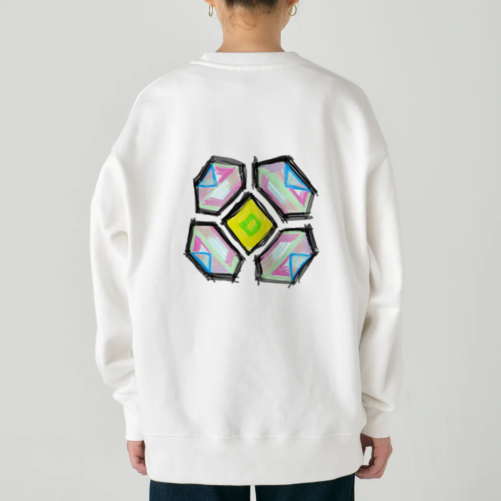 令和のくまさんのHeard Flower Heavyweight Crew Neck Sweatshirt