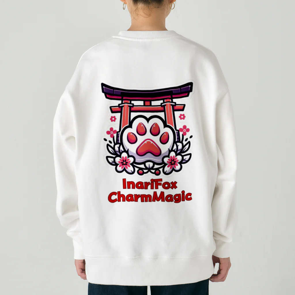 大江戸花火祭りのInari Fox Charm Magic～稲荷の狐5 Heavyweight Crew Neck Sweatshirt