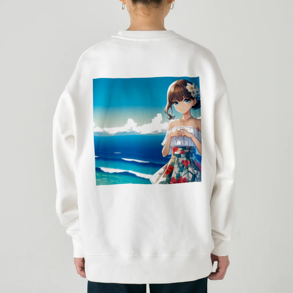 かるるんショップの海と南国と水着と　夏休み Heavyweight Crew Neck Sweatshirt