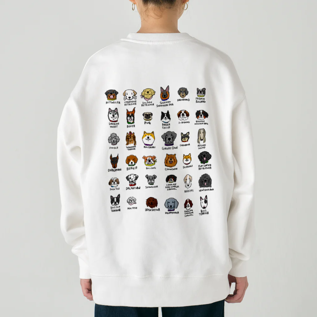 Dog Drawer Drawn by Dogの犬たくさん バックプリント Heavyweight Crew Neck Sweatshirt