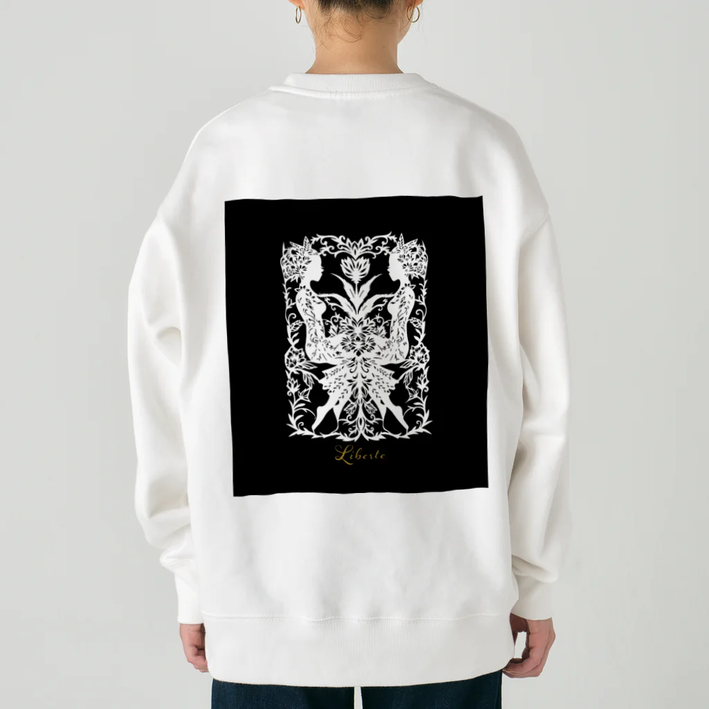 切り絵作家　MiHoの「植物の貴婦人」 Heavyweight Crew Neck Sweatshirt