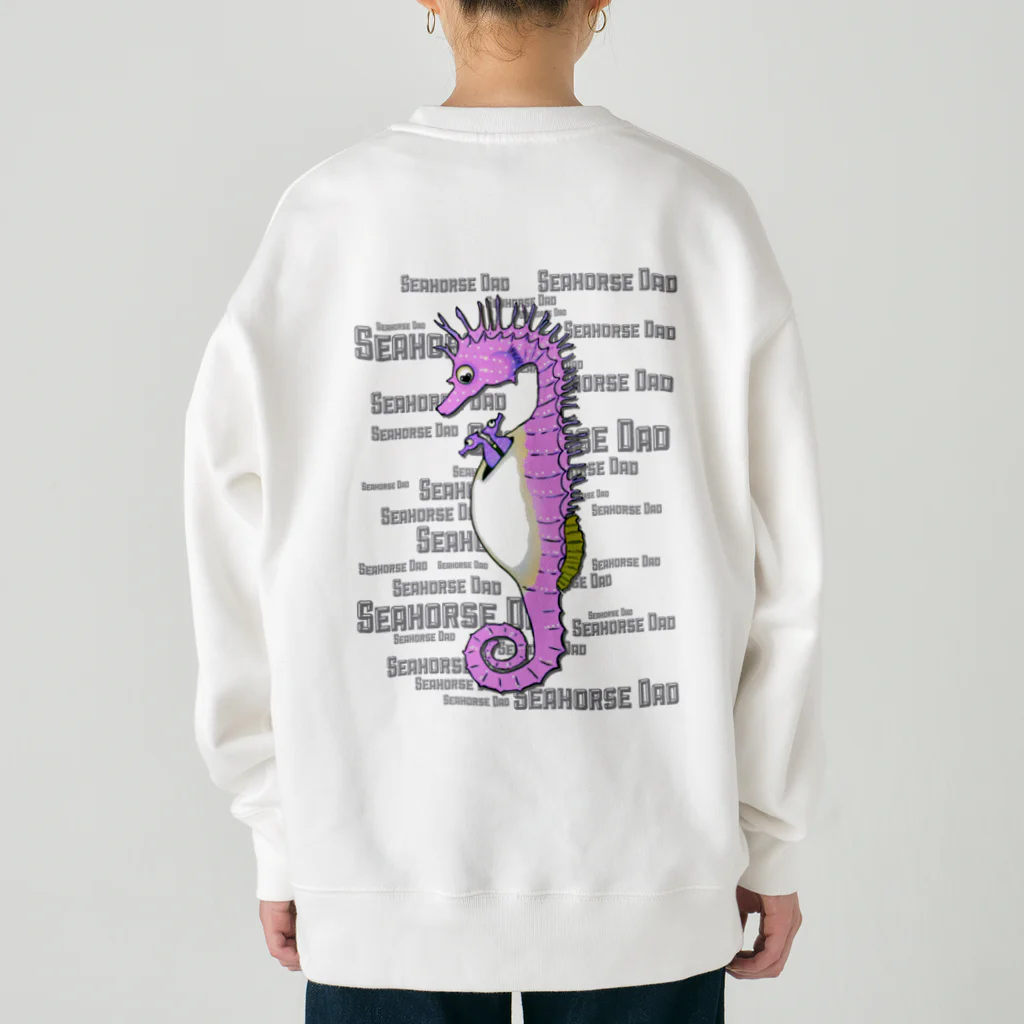 LalaHangeulのSeahorse Dad バックプリント Heavyweight Crew Neck Sweatshirt