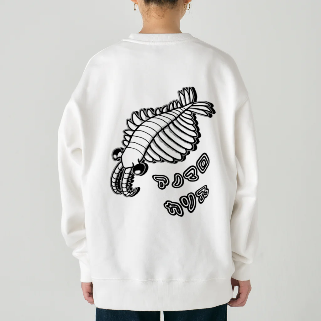 LalaHangeulのアノマロカリス　にほんご(バックプリント) Heavyweight Crew Neck Sweatshirt