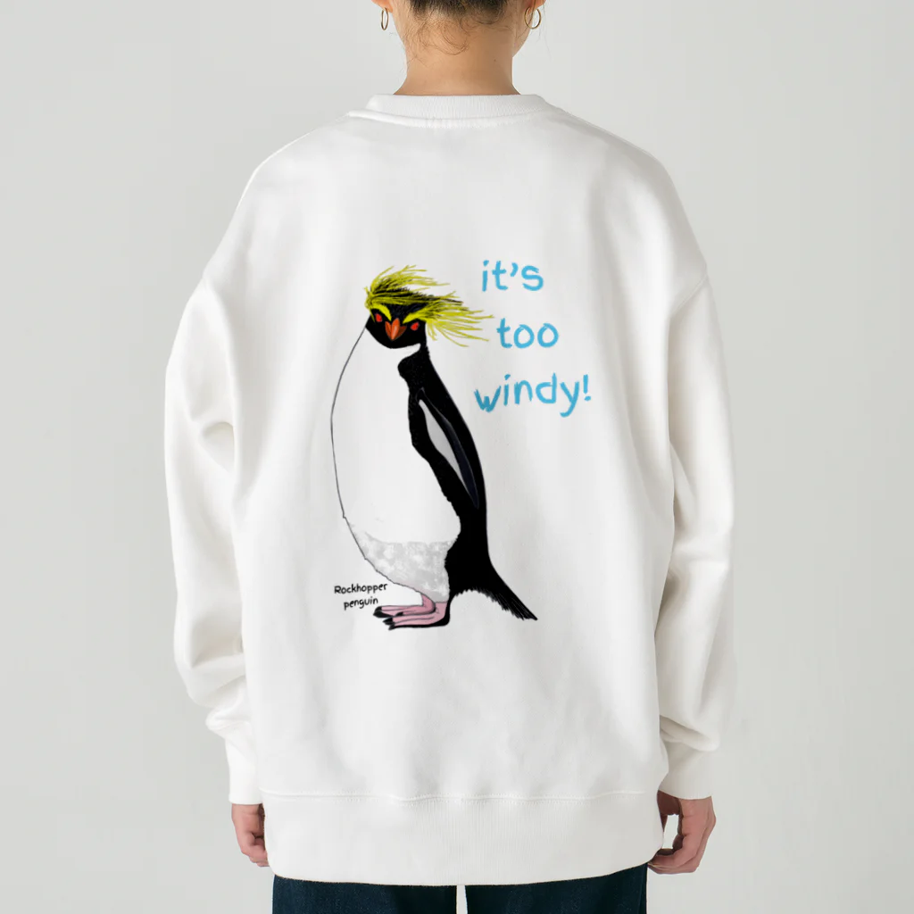 LalaHangeulのRockhopper penguin　(イワトビペンギン)　バックプリント Heavyweight Crew Neck Sweatshirt