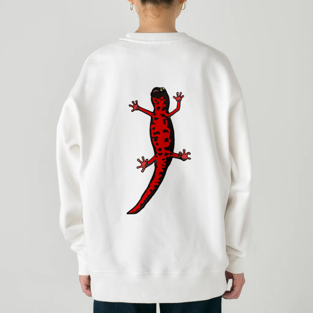 LalaHangeulのアカハライモリさん　文字無し バックプリント Heavyweight Crew Neck Sweatshirt