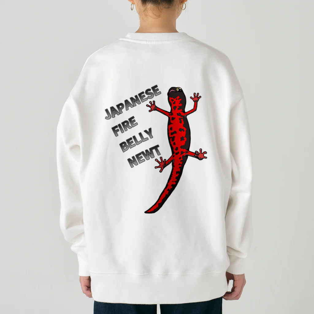 LalaHangeulのJAPANESE FIRE BELLY NEWT (アカハライモリ)　　バックプリント Heavyweight Crew Neck Sweatshirt