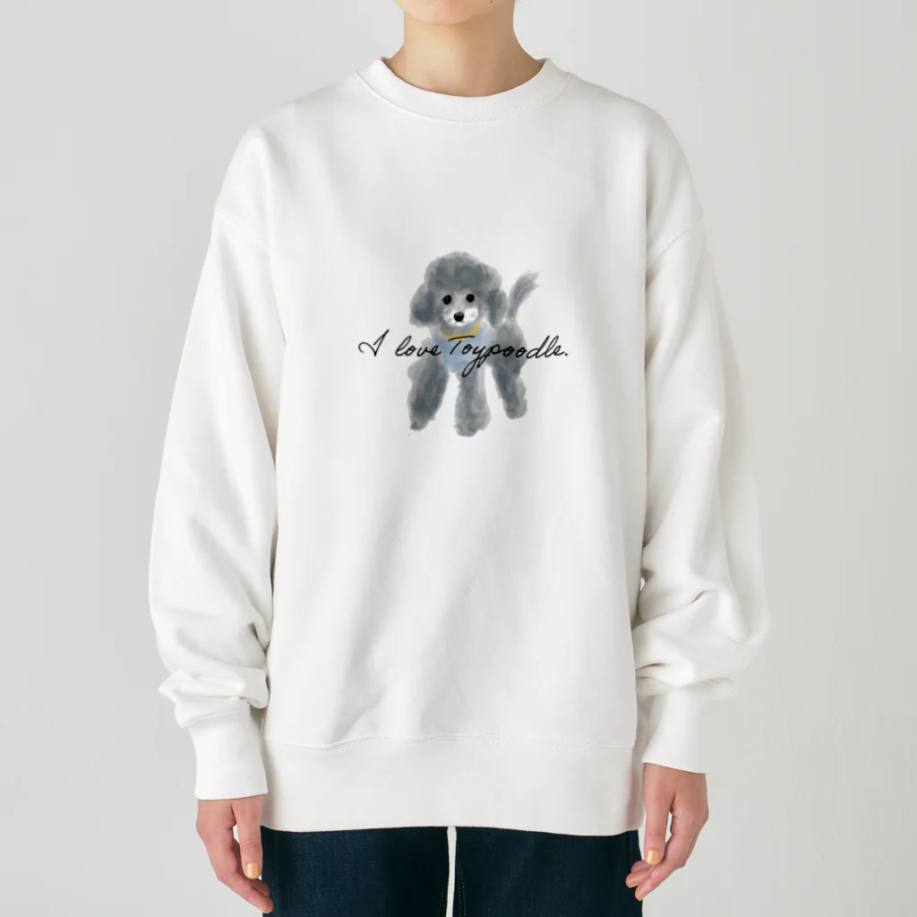 ぽぽっとツイてるのI love Toypoodle⭐︎2 Heavyweight Crew Neck Sweatshirt