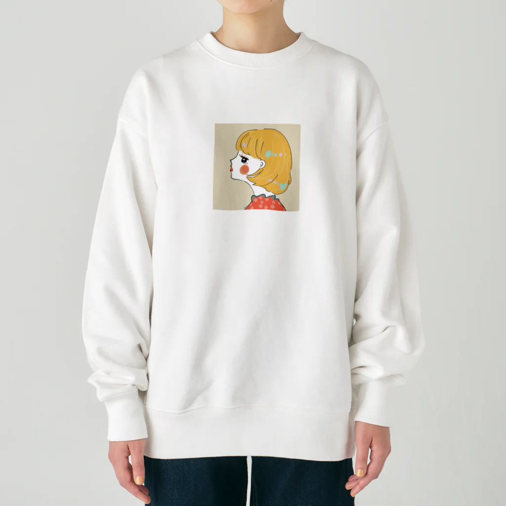 無糖 きな子のピアッシング Heavyweight Crew Neck Sweatshirt