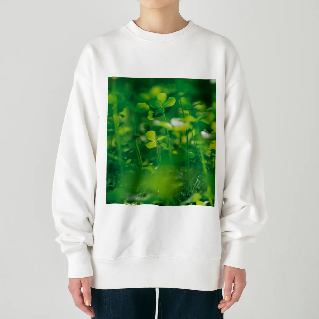 akane_art（茜音工房）の癒しの風景（クローバー） Heavyweight Crew Neck Sweatshirt