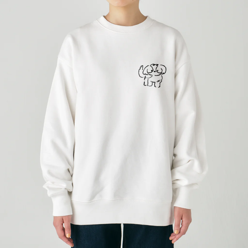 sleepy puppyのかわいい犬 Heavyweight Crew Neck Sweatshirt