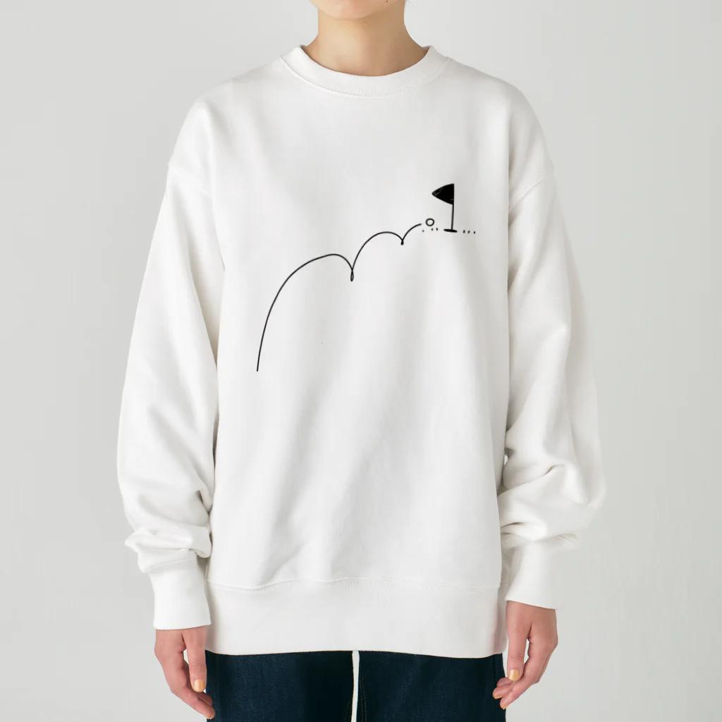 イラスト MONYAAT のホールインワン　ゴルフTシャツ Heavyweight Crew Neck Sweatshirt