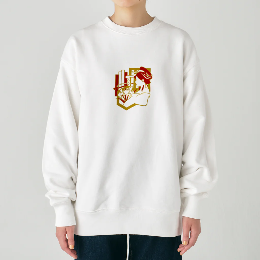 GOODS SHOP【そぞろな小窓】 SUZURI店の【寄席】《赤》 Heavyweight Crew Neck Sweatshirt