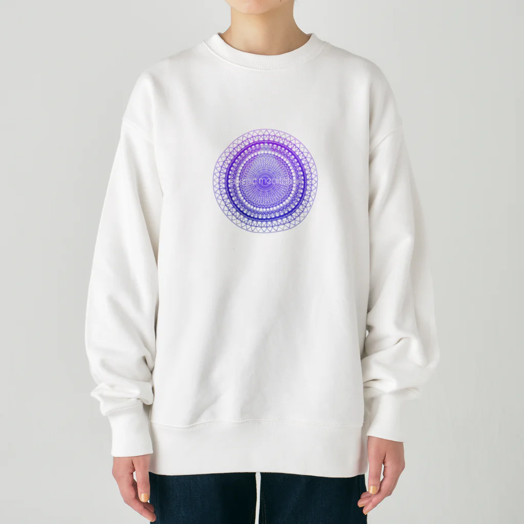 💖宇宙整体♪🌈♪こころからだチャンネル♪💖のcosmicmeditation violet Heavyweight Crew Neck Sweatshirt