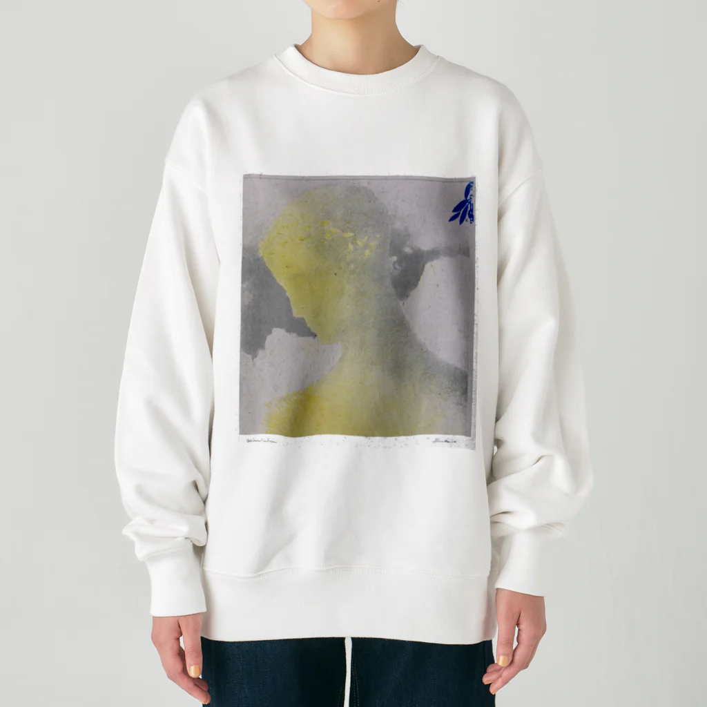 PALA's SHOP　cool、シュール、古風、和風、のBeatrice, Odilon Redon, 1897 Heavyweight Crew Neck Sweatshirt