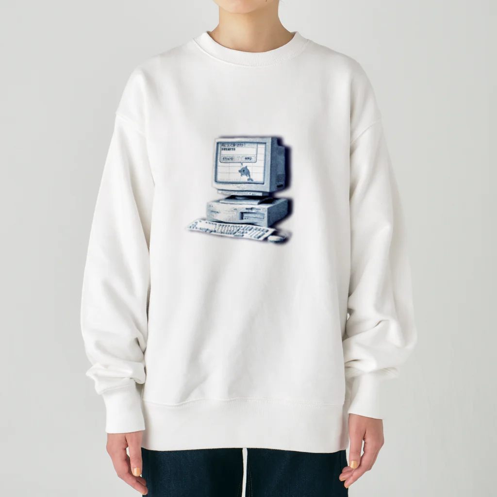 crea_mso_daのお前を消す方法(紺) Heavyweight Crew Neck Sweatshirt