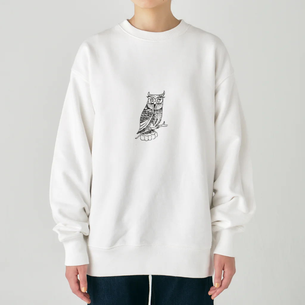 ORIGINAL のLuckyフクロウさん Heavyweight Crew Neck Sweatshirt