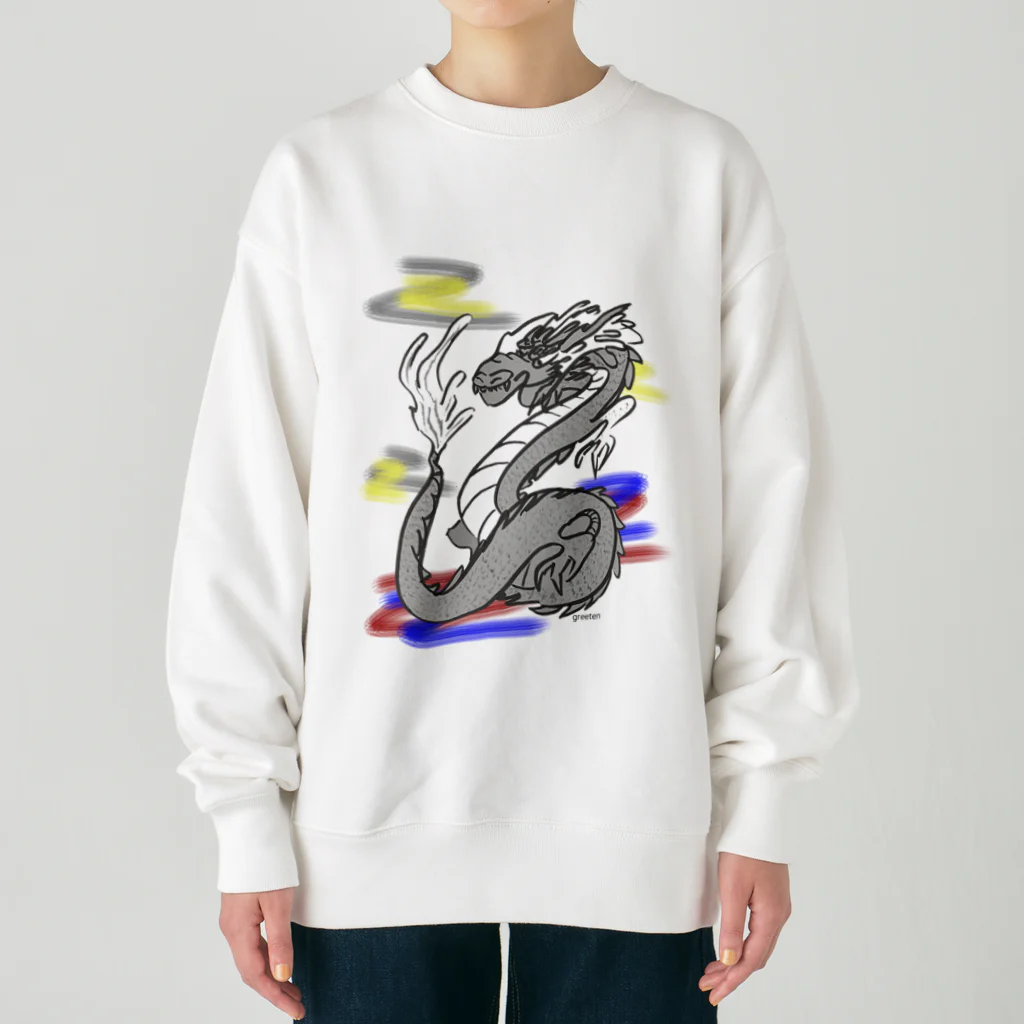 greetenの龍　和柄　願い Heavyweight Crew Neck Sweatshirt