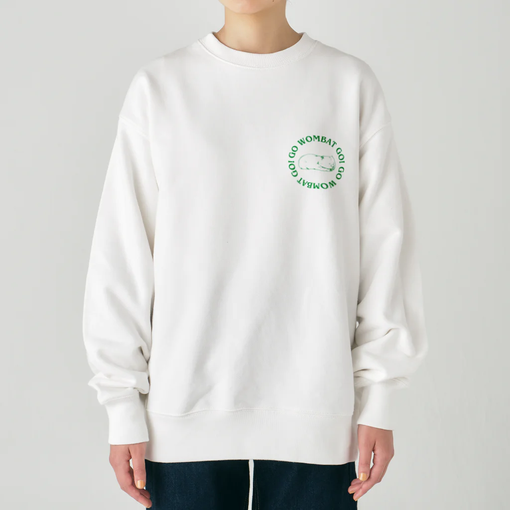 WOMBAT LOVERS CLUBのゴーゴーウォンバット(表裏プリント) Heavyweight Crew Neck Sweatshirt