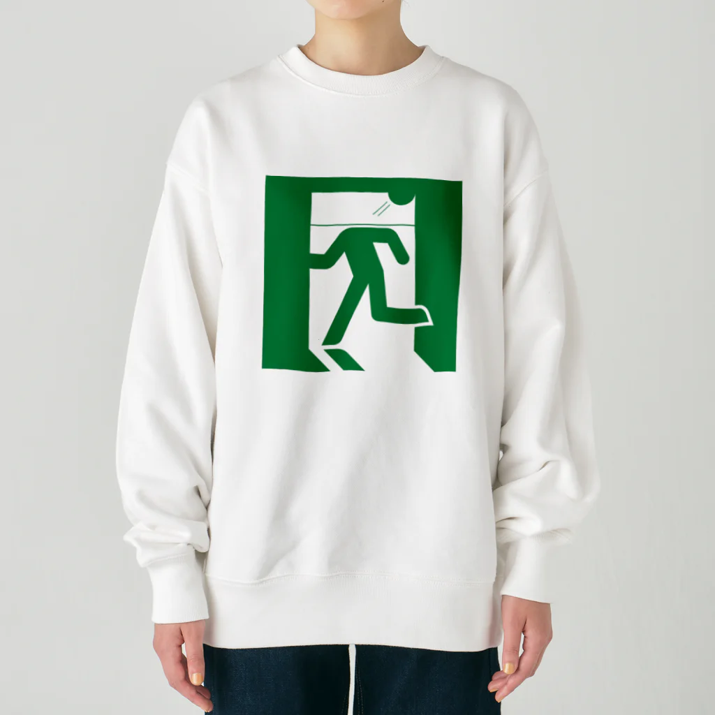 Hungry Freaksの【ホラーな公共サイン】恐怖の非情口 Heavyweight Crew Neck Sweatshirt