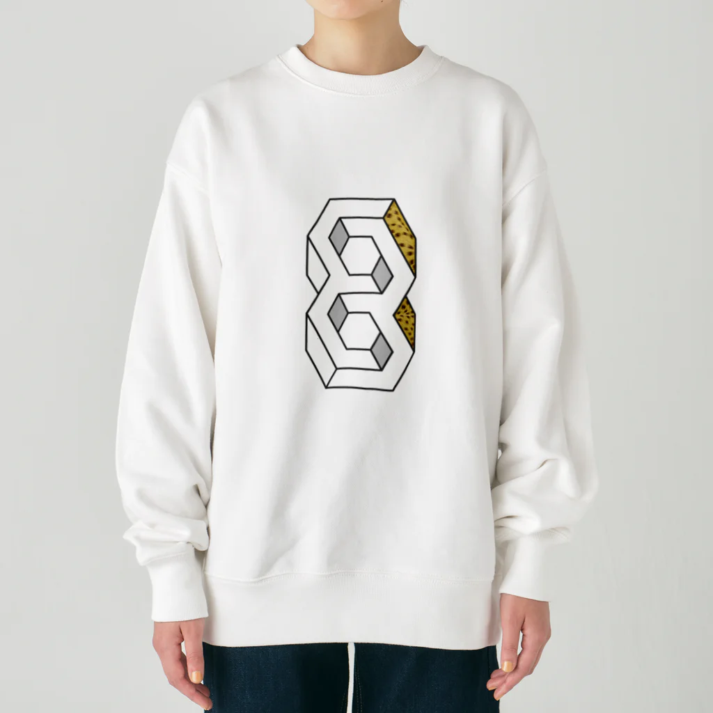 D-MALIBUの幾何学的錯視デザインにアニマル柄を添えて Heavyweight Crew Neck Sweatshirt