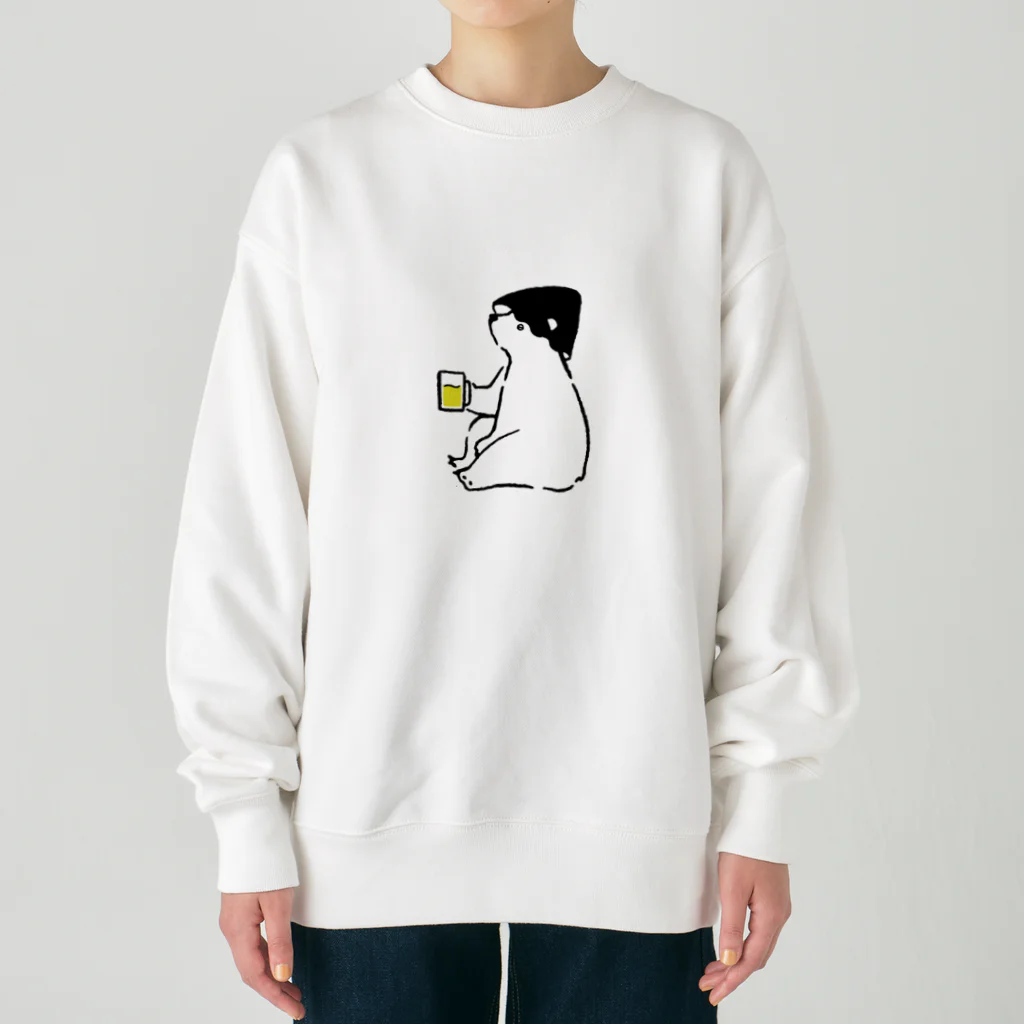 くりん@イラストレーターのオロポるしろくまサウナー Heavyweight Crew Neck Sweatshirt