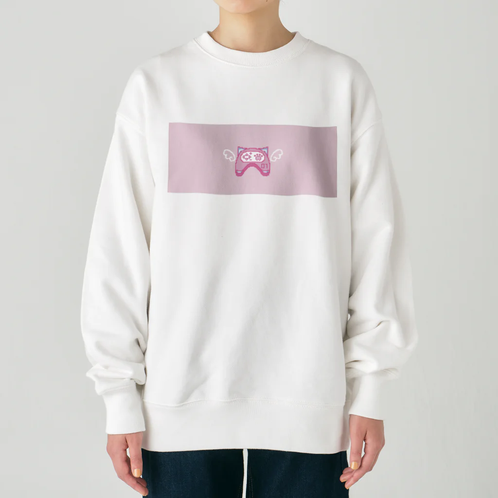 kodo_kodoの猫耳コントローラー（ピンク） Heavyweight Crew Neck Sweatshirt
