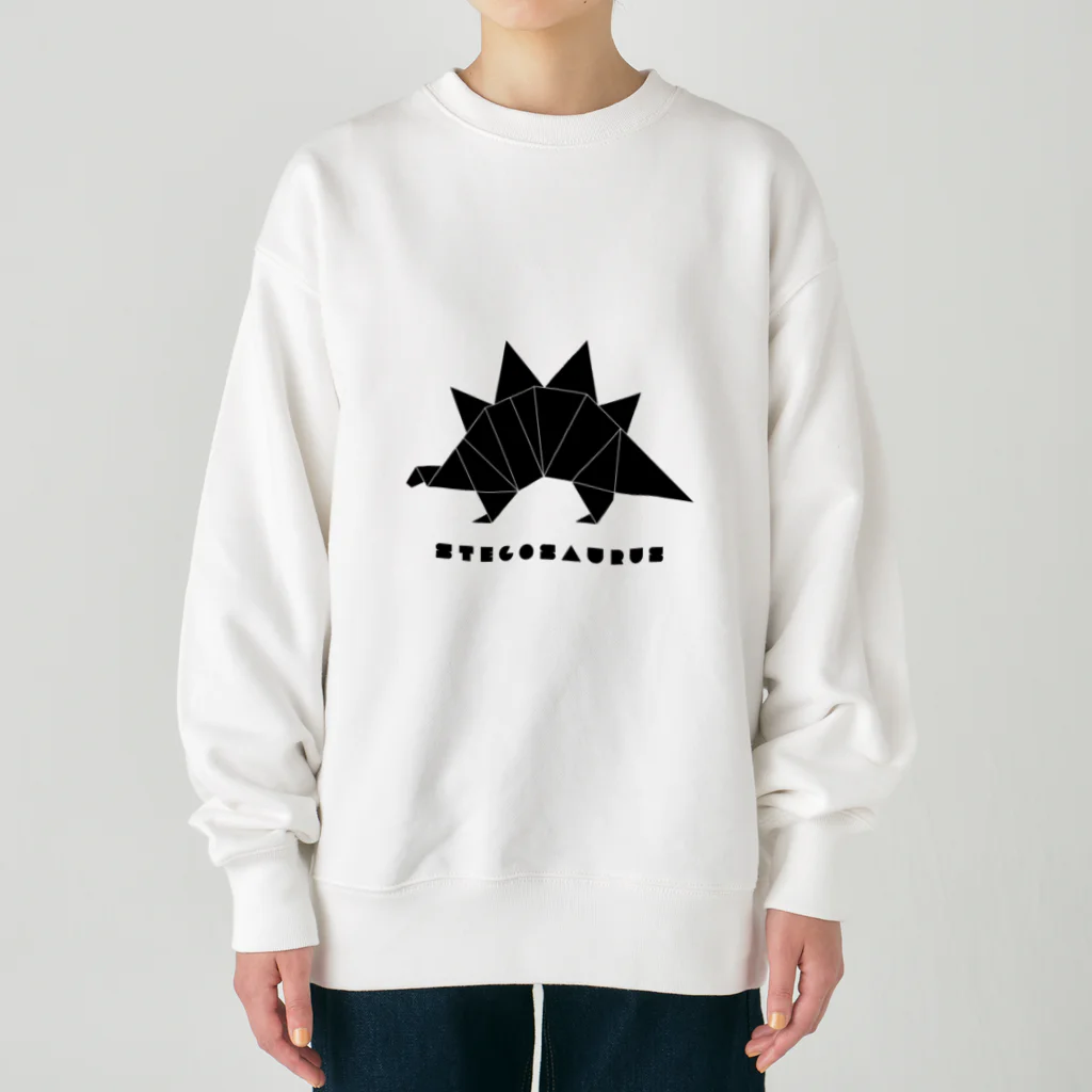 【恐竜】JURASSIC DESIGNINGの恐竜／ステゴサウルス Heavyweight Crew Neck Sweatshirt