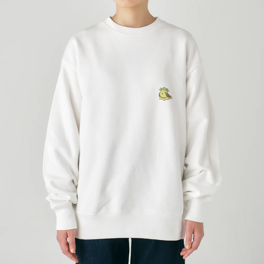 パイナップルという犬のはしるはしるパイナップル Heavyweight Crew Neck Sweatshirt