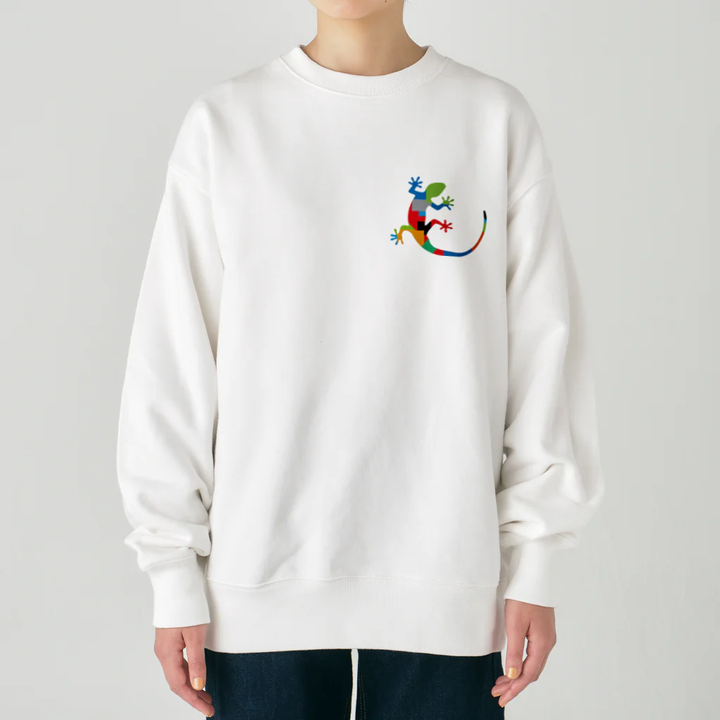 cuuyabowのカラフルヤモリ Heavyweight Crew Neck Sweatshirt