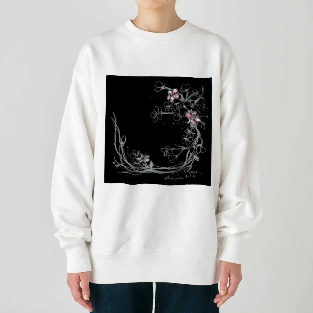 Maylyの流れる桜 Heavyweight Crew Neck Sweatshirt