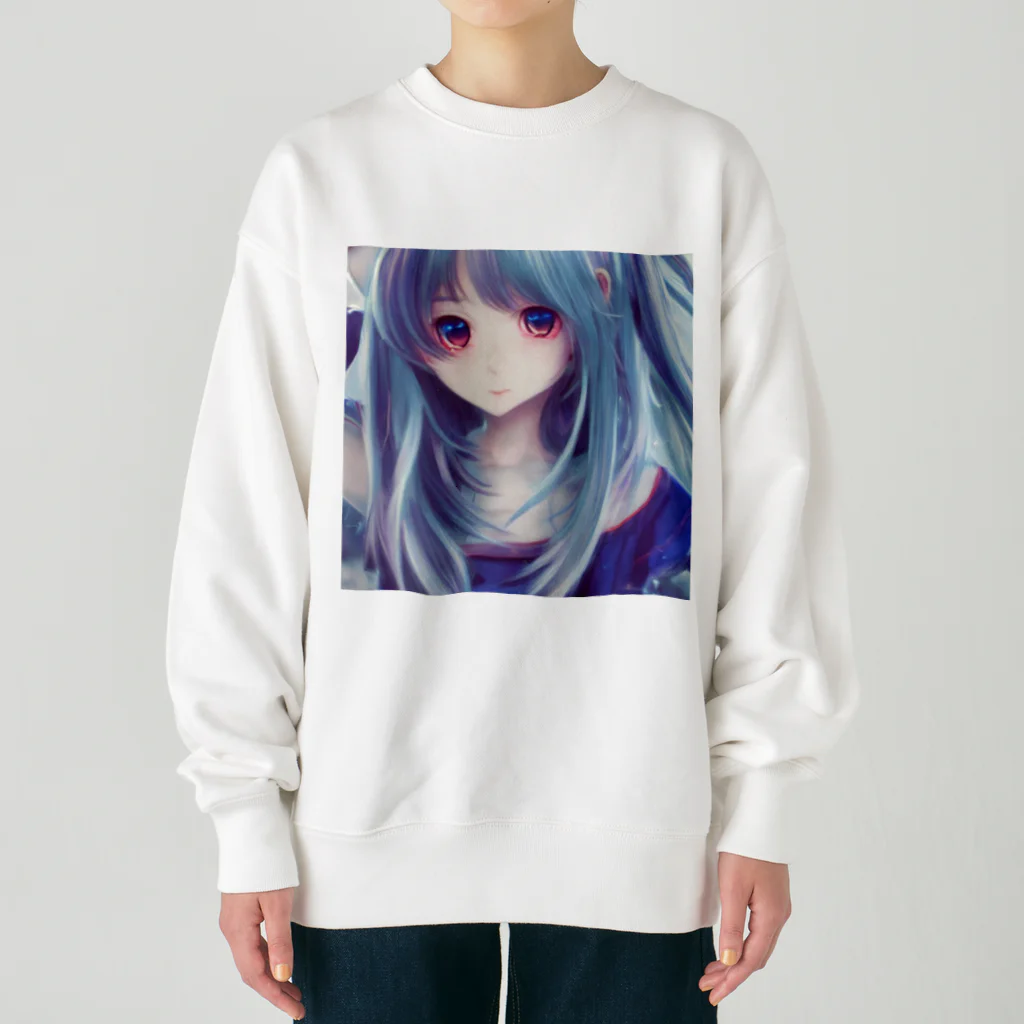 masu7747の充血の少女 Heavyweight Crew Neck Sweatshirt