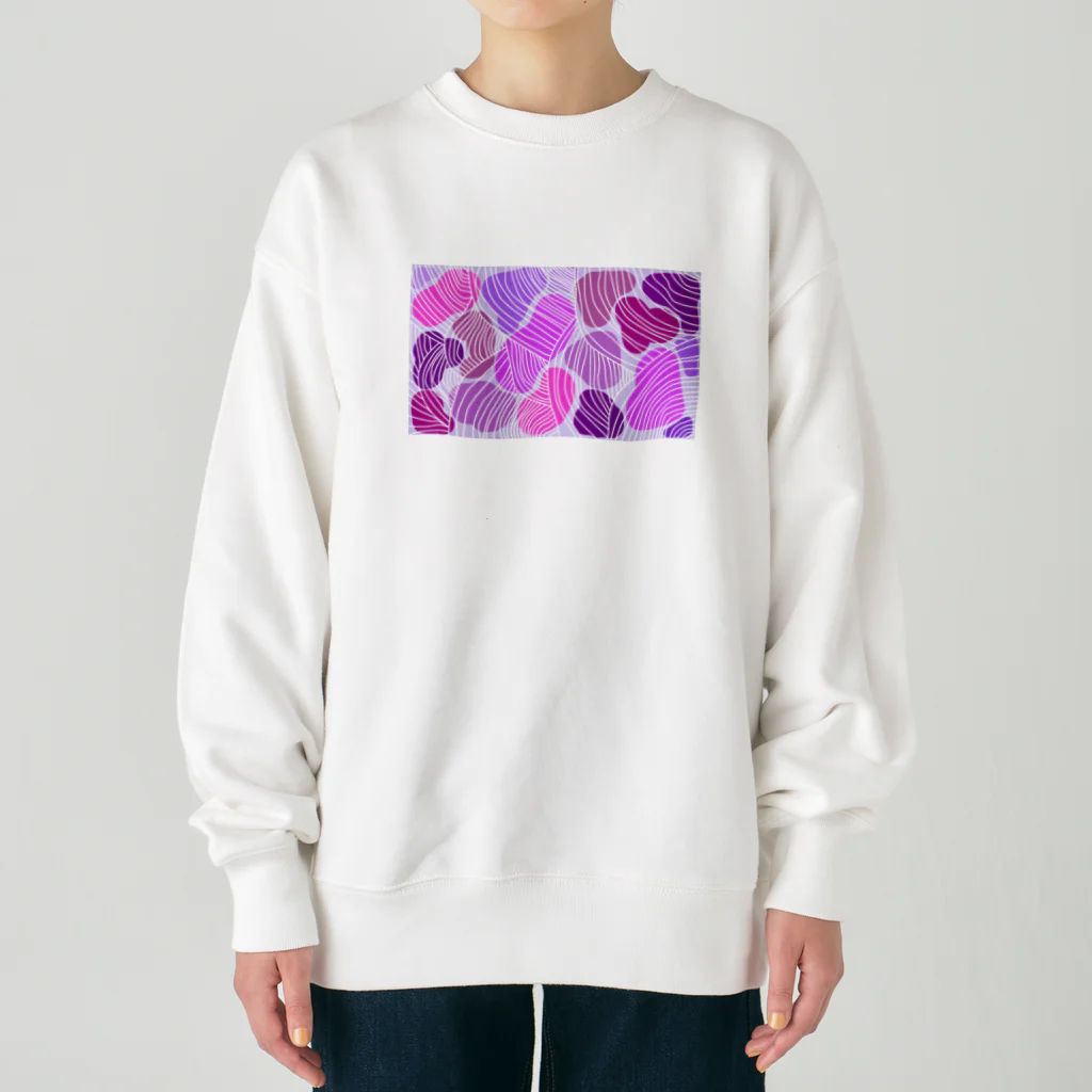 うにぽっぷこーんの紫芋 Heavyweight Crew Neck Sweatshirt