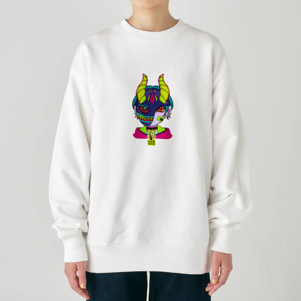 たつまきの仮面男子 戯曲くん Heavyweight Crew Neck Sweatshirt