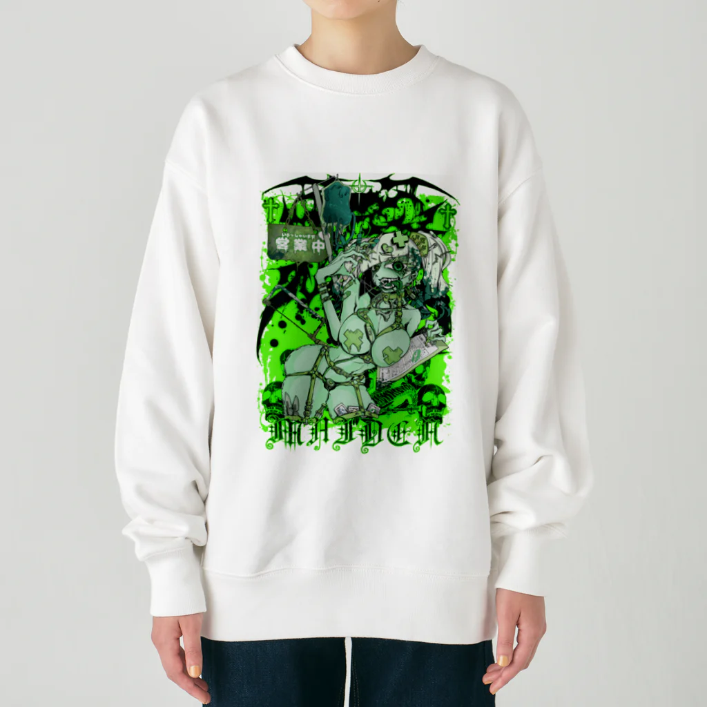 エゴイスト乙女のてんごく　グリーン Heavyweight Crew Neck Sweatshirt