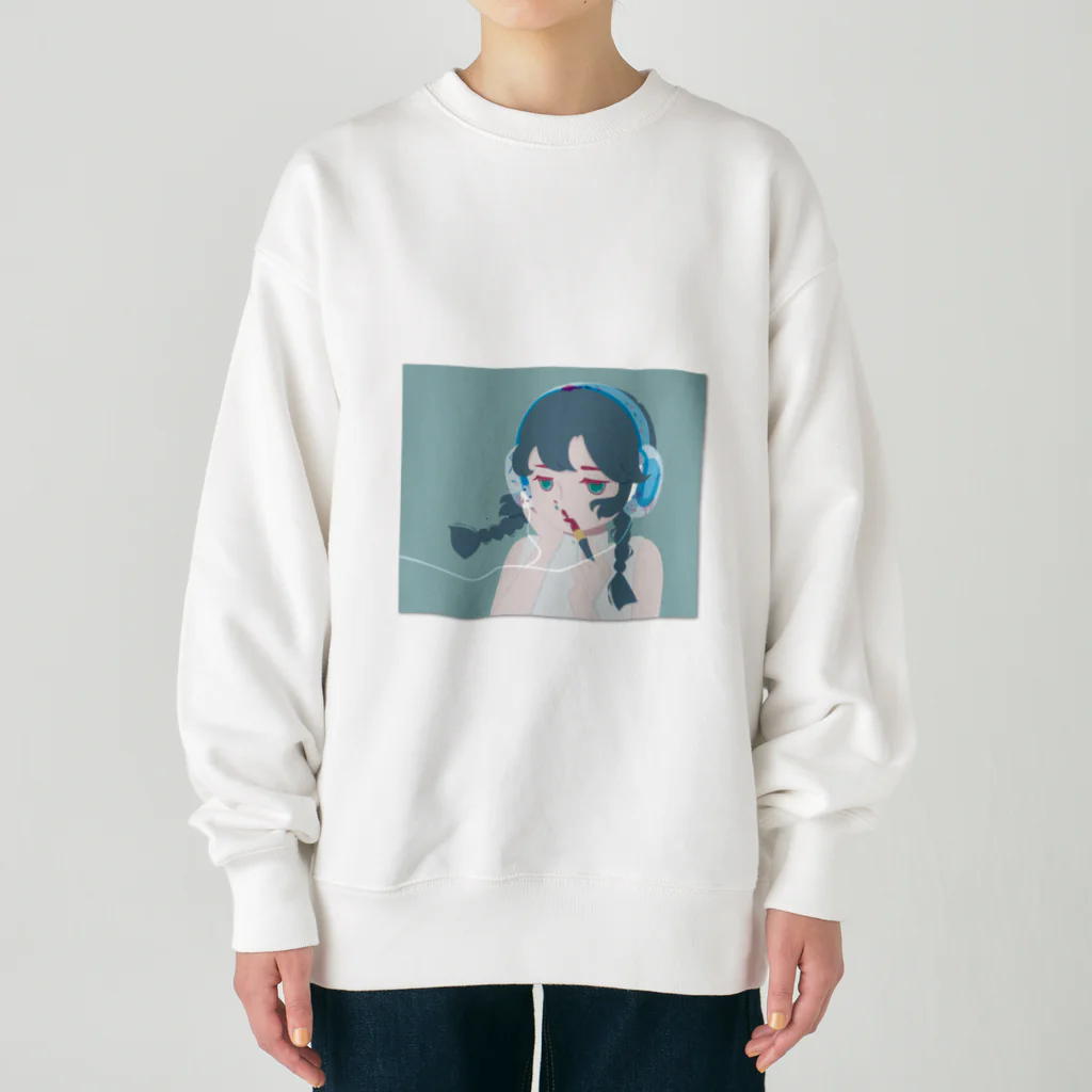 fu-ko_2311のアクアリウムヘッドホン Heavyweight Crew Neck Sweatshirt