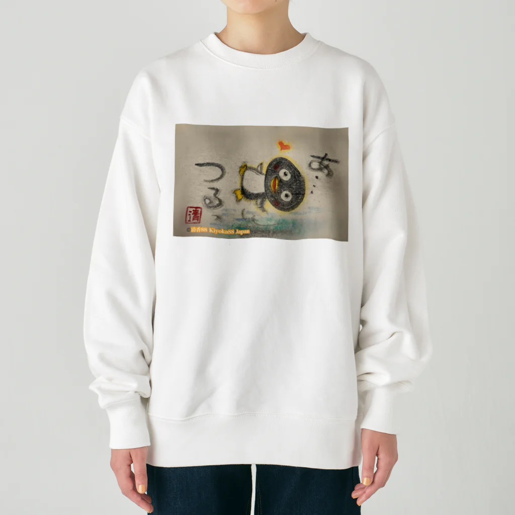 KIYOKA88WONDERLANDのつるっとペンギン　Slippery penguin Heavyweight Crew Neck Sweatshirt